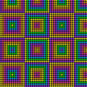 Rainbow Houndstooth Quilt 1