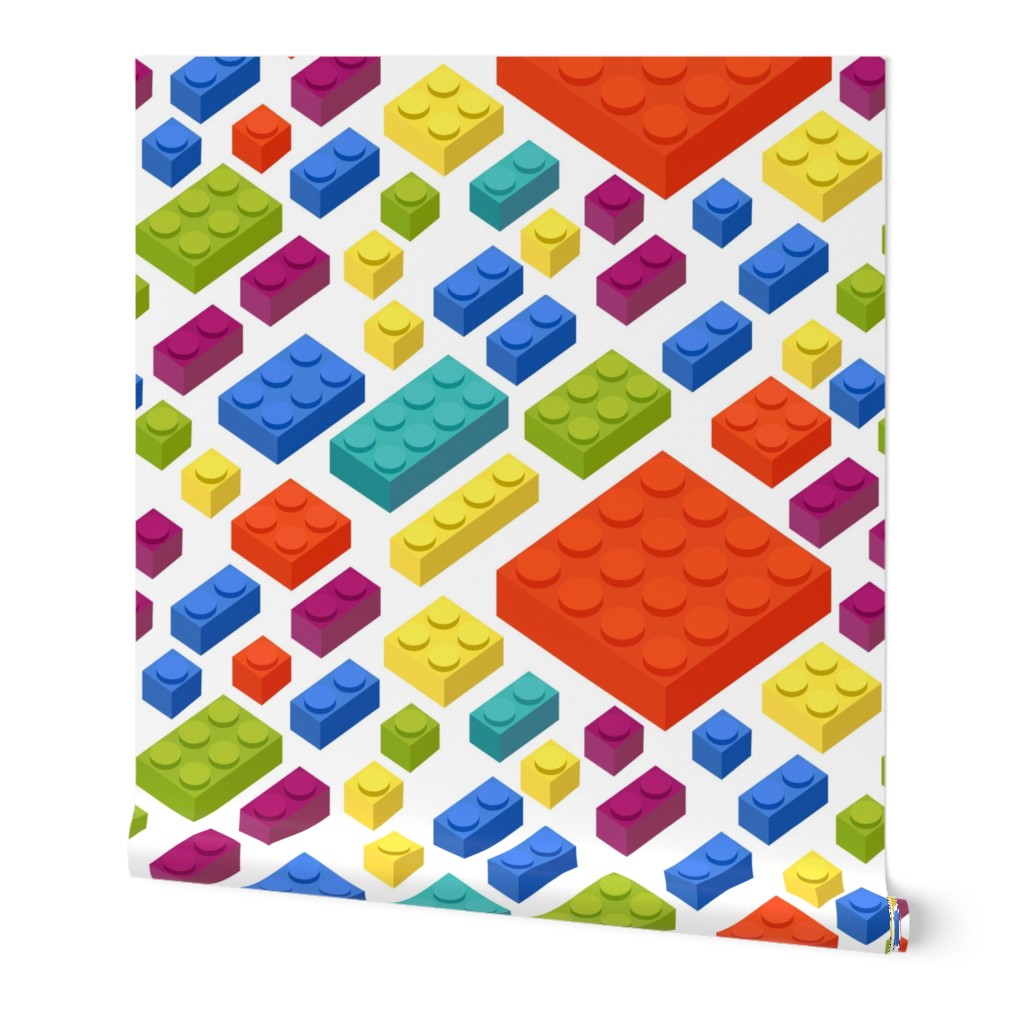 Childrens Plastic Toy blocks 3D Pattern