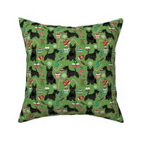 scottish terrier dog fabric asparagus green christmas design scottie dog fabric