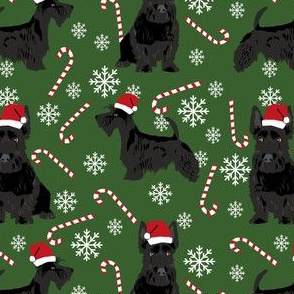 scottish terrier dog fabric garden green christmas design scottie dog fabric