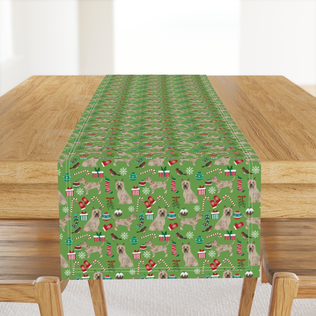 cairn terrier christmas fabric terrier dog dogs fabric cairn terriers asparagus green