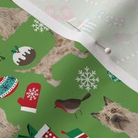 cairn terrier christmas fabric terrier dog dogs fabric cairn terriers asparagus green