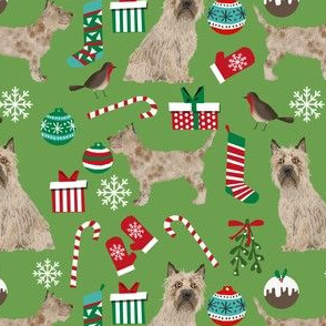 cairn terrier christmas fabric terrier dog dogs fabric cairn terriers asparagus green