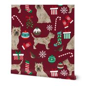 cairn terrier christmas fabric terrier dog dogs fabric cairn terriers ruby red