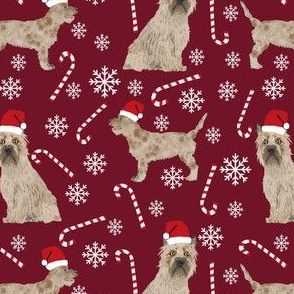 cairn terrier christmas fabric terrier dog dogs fabric cairn terriers ruby red