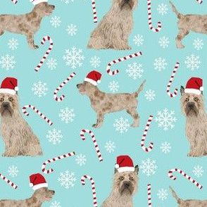 blue tint cairn terrier christmas fabric terrier dog dogs fabric cairn terriers blue tint