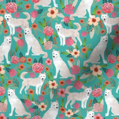 jindo floral fabric jindo dogs fabric dog design