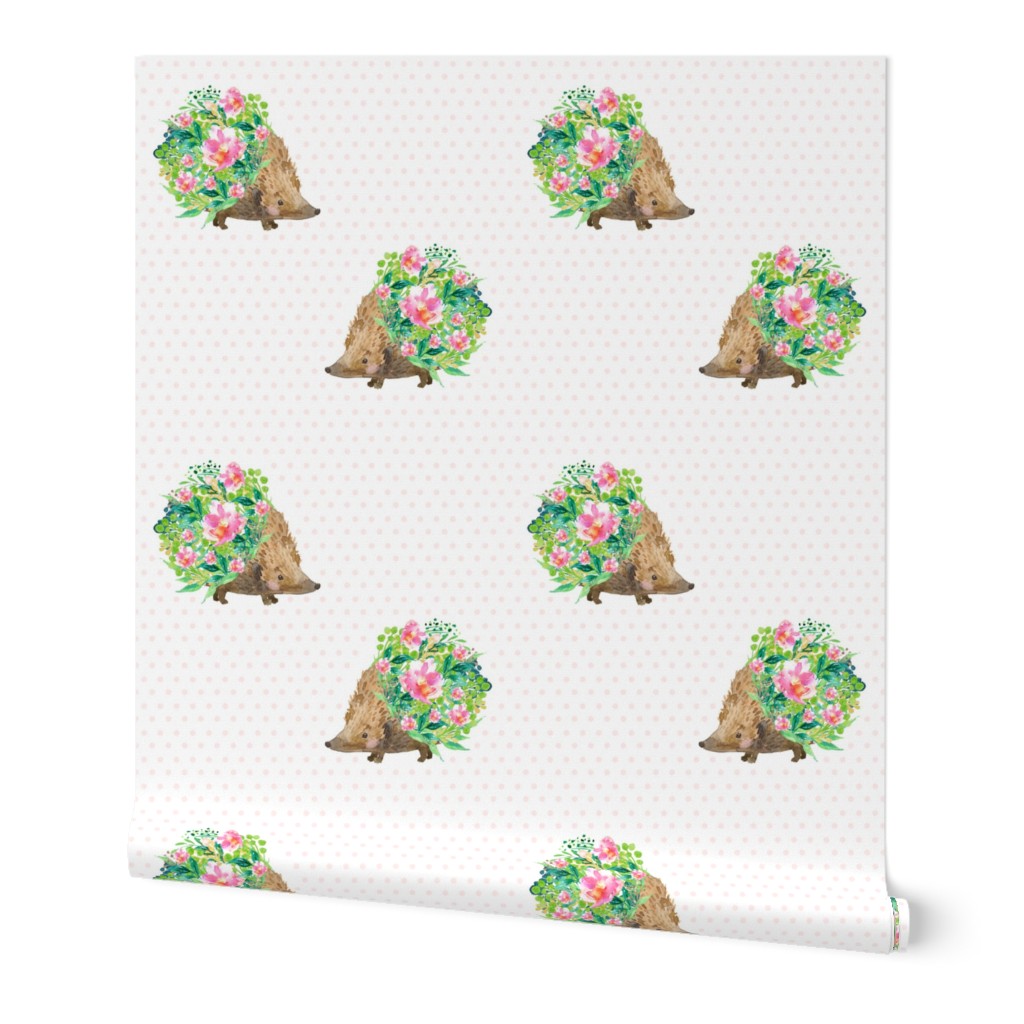 Hedgehog Polka Dots Pink 