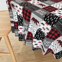 3" small scale - baby bear patchwork quilt top || buffalo plaid