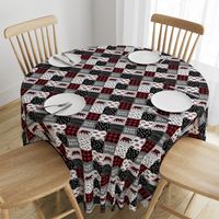 3" small scale - baby bear patchwork quilt top || buffalo plaid