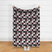 3" small scale - baby bear patchwork quilt top || buffalo plaid