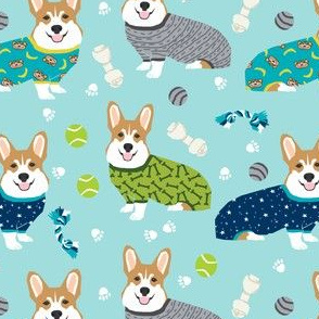 corgi pjs cute corgis in pajamas fabric design best corgi fabrics