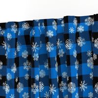 Buffalo Plaid Snowflakes Blue Black