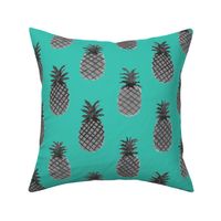 Teal Pineapple by The Prime Floridian