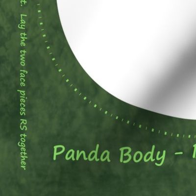 Cut-and-Sew Panda Pillow