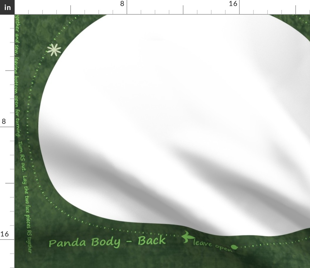 Cut-and-Sew Panda Pillow