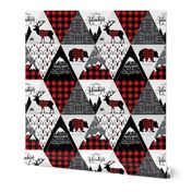 Cheater quilt - buffalo adventure - 12 inches repeat