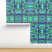 Twisted Blue Flower Squares