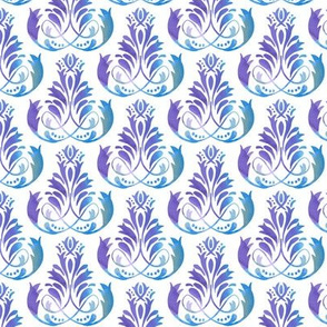 Demask Watercolor Purple Teal Blue