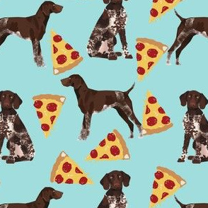 german shorthaired pointer pizza fabric pointer dog design 