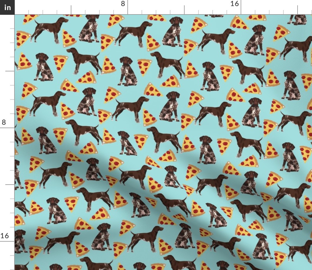 german shorthaired pointer pizza fabric pointer dog design 