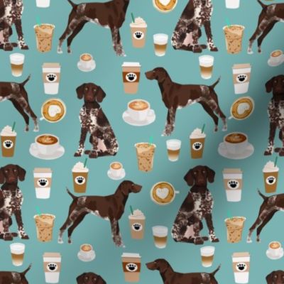 german shorthaired pointer coffee fabric design cute dogs fabric dog design