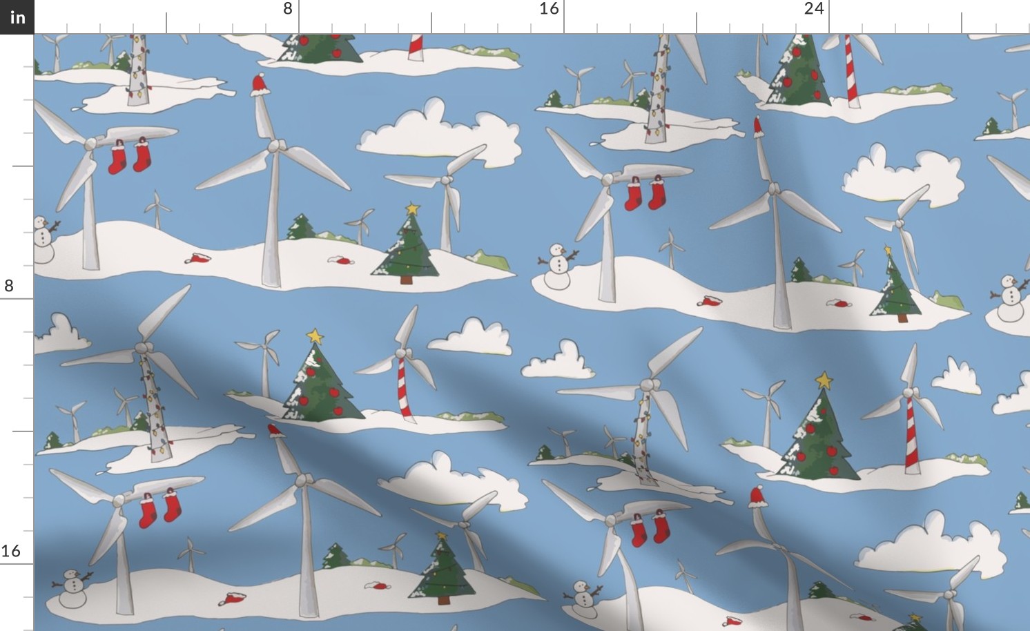 Wind Turbines Celebrate Christmas