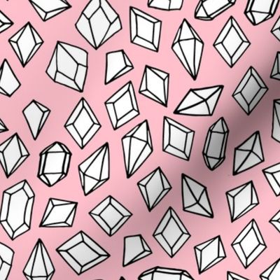crystals // gem fabric gemstones geodes pink pastel fabric andrea lauren crytsals design