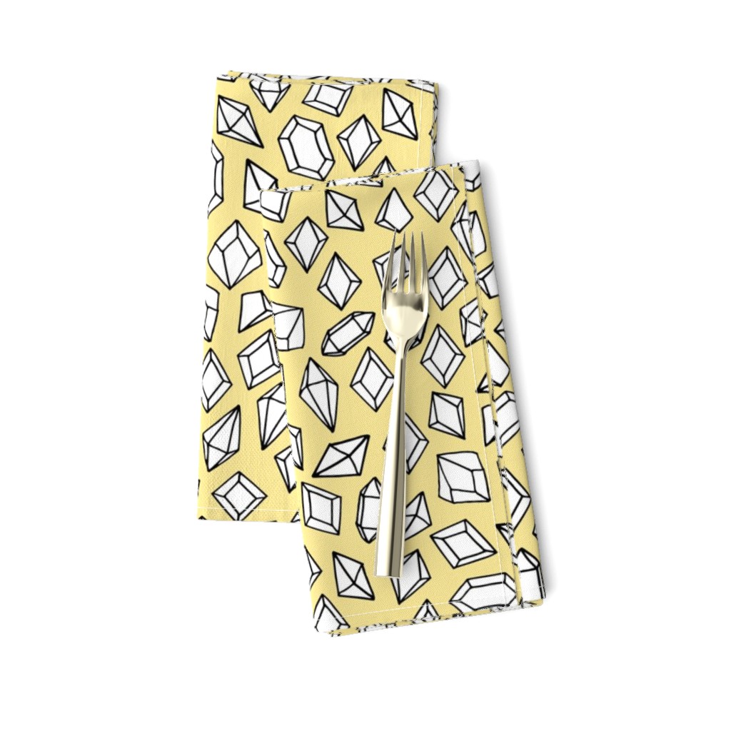 crystals // gems gemstones yellow pastel fabric kids gemstones fabric