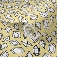 crystals // gems gemstones yellow pastel fabric kids gemstones fabric