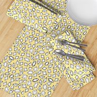 crystals // gems gemstones yellow pastel fabric kids gemstones fabric