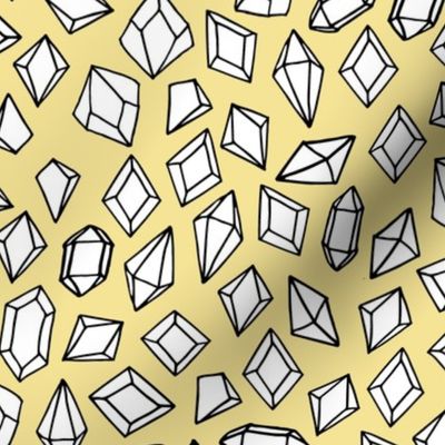 crystals // gems gemstones yellow pastel fabric kids gemstones fabric