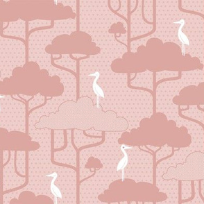 If By Air - Tree Tops, Dk Pink