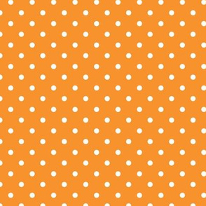 Polka Dot - White on Orange