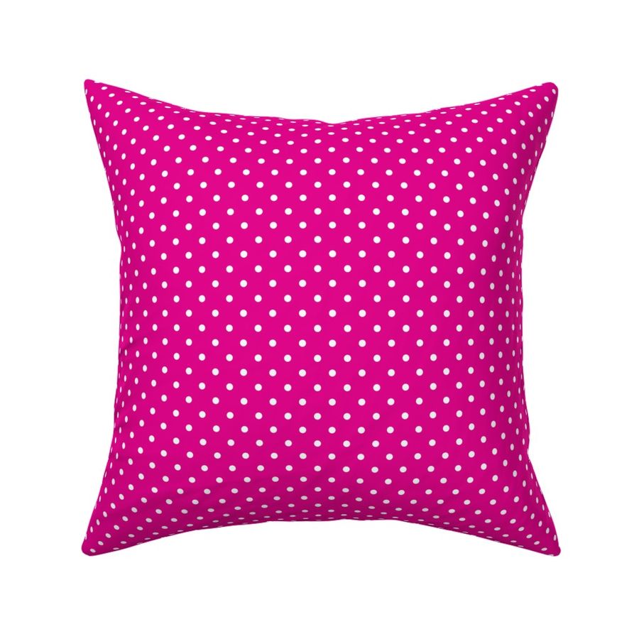 Polka Dot - White on Pink