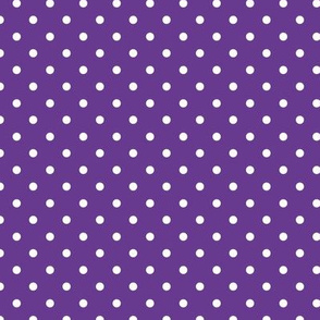 Polka Dot - White on Purple