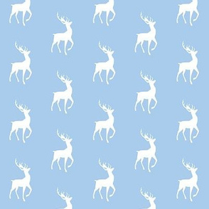 white deer on blue