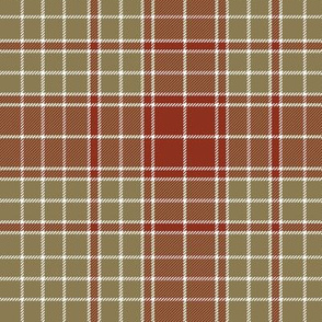 Major James Fraser tartan, c. 1730, 7" weathered