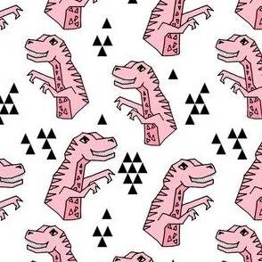 dinosaurs // pink dino fabric girls dinosuars design cute pastels pink dinosaur