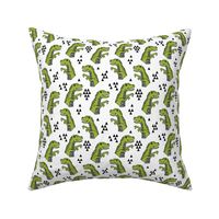 dinosaurs // lime green dino fabric t-rex fabric tyrannosaurus design andrea lauren fabric