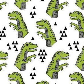 dinosaurs // lime green dino fabric t-rex fabric tyrannosaurus design andrea lauren fabric