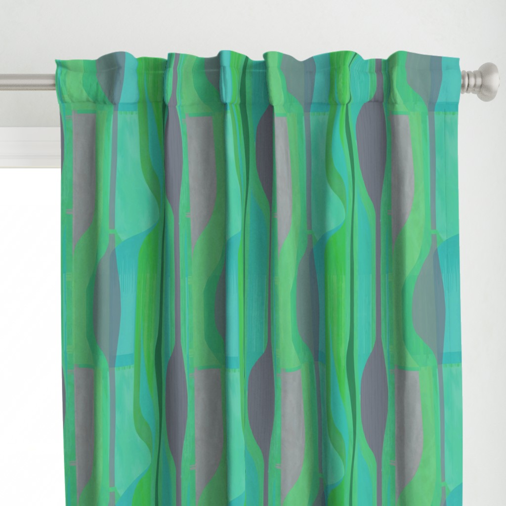 midcentury plateau in turquoise vertical