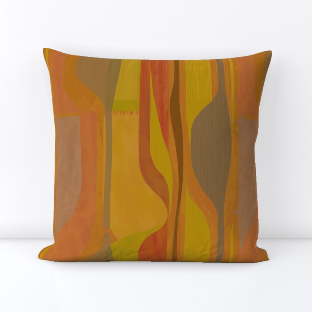 Midcentury plateau-orange-mustard