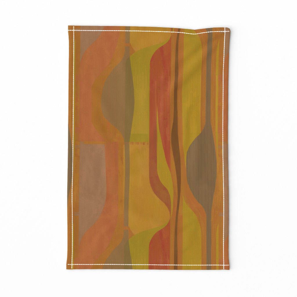 Midcentury plateau-orange-mustard