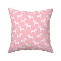 dala horse block print // pink baby girls nursery print andrea lauren fabric