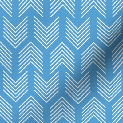 Arrows Stripes Arrow Chevron Light Blue and White