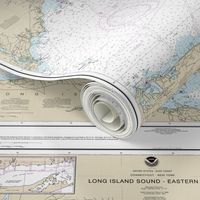 NOAA Long Island Sound (eastern part) nautical chart #12354 - 27x42" (fits on a yard of any fabric)