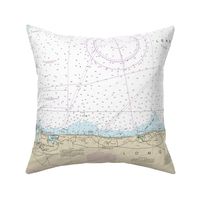 NOAA Long Island Sound (eastern part) nautical chart #12354 - 34.6x54" (fits on a yard of any WIDER fabric)