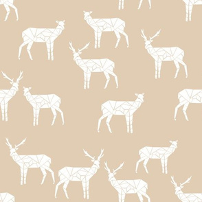 deer // khaki light brown deer fabric neutral design baby nursery cute deer animals fabric