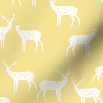 deer // pastel yellow fabric baby nursery animals deer andrea lauren fabric